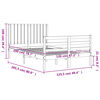 vidaXL Massivholzbett mit Kopfteil Wei&szlig; 120x200 cm