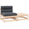 vidaXL 2-tlg. Garten-Lounge-Set mit Kissen Massivholz Kiefer