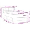 vidaXL Boxspringbett mit Matratze Dunkelblau 100x220 cm Samt