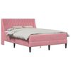 vidaXL Bettgestell mit Matratze mit Matratze Rosa 140 x 200 cm Samt
