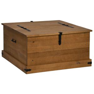 vidaXL Truhe HALDEN 91x91x47 cm Massivholz Kiefer