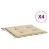 vidaXL Gartenstuhl-Kissen 4 Stk. Beige 50x50x3 cm Oxford-Gewebe