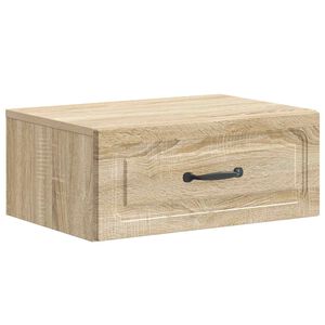 vidaXL Wandmontierter Nachttisch Sonoma-Eiche 49 x 34,5 x 20 cm