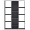 vidaXL Raumteiler/Bücherregal Grau 100x24x140 cm Holzwerkstoff