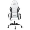 vidaXL Gaming-Stuhl mit Massagefunktion Weiß und Schwarz Kunstleder