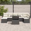 vidaXL Garten-Sofa-Set mit Speicher 8 pcs Schwarz Poly Rattan