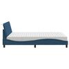 vidaXL Bett mit Matratze "Hanko" Blau 120x200 cm Stoff