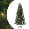 vidaXL K&uuml;nstlicher Weihnachtsbaum mit 300 LEDs Gr&uuml;n 240 cm PE und PVC