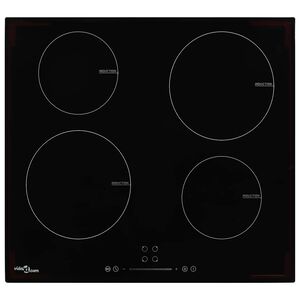 vidaXL Induktionskochfeld mit 4 Platten Touch Control Glas 7000 W
