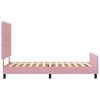 vidaXL Boxspringbett mit Kopfteil Rosa 90 x 190 cm Samt