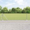 vidaXL Zaun mit Pfosten Silber 0,6 x 100 m PVC-beschichteter Stahl