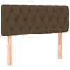 vidaXL Boxspringbett mit Matratze & LED Dunkelbraun 90x190 cm Stoff