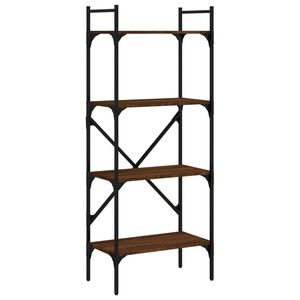 vidaXL B&uuml;cherregal 4 F&auml;cher Braun Eiche 56x31,5x138,5 cm Holzwerkstoff