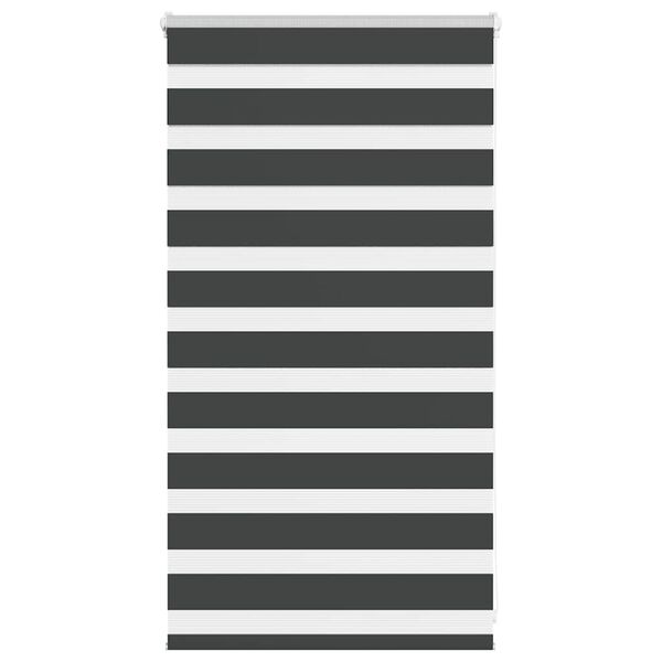 vidaXL Doppelrollo Schwarz 75x100 cm Stoffbreite 70,9 cm Polyester