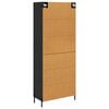 vidaXL Highboard Schwarz Eichen-Optik 69,5 x 34 x 180 cm Holzwerkstoff