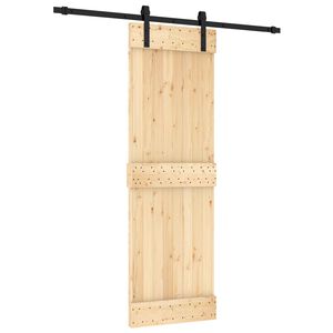 vidaXL Schiebet&uuml;r 70 x 210 cm Massivkiefer (Unbehandelt)