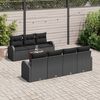 vidaXL Gartensofa-set mit Speicher 8 pcs Schwarz Poly-Rattan