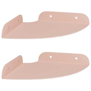 vidaXL Schwebendes Regal mit Regal 2 pcs Rosa 15 x 15 x 2 cm