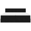 vidaXL Ottoman-Bett mit Matratzen Schwarz 180x200 cm Samt