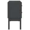 vidaXL Konsolenschrank Grau 90x40x78 cm Massivholz Kiefer