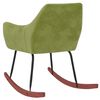 vidaXL Schaukelstuhl Hellgr&uuml;n Samt