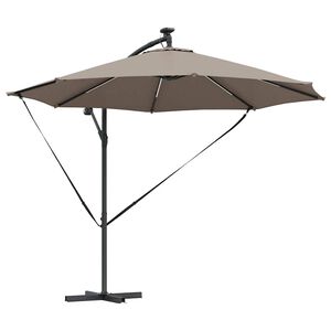 vidaXL Sonnenschirm 294 x 294 x 248 cm Polyester und Aluminium Taupe