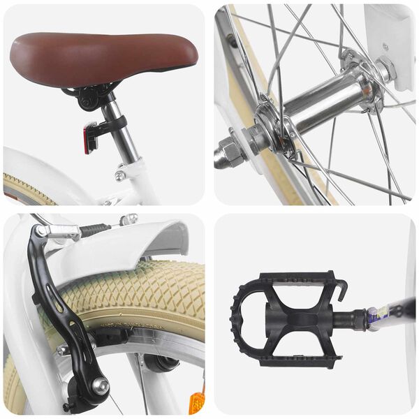 vidaXL Kinderfahrrad 20 Zoll f&uuml;r 6-11 Jahre alt Wei&szlig;