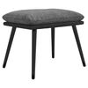 vidaXL Fu&szlig;hocker Hellgrau 45x29,5x35 cm Stoff und Kunstleder