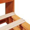 vidaXL Massivholzbett ohne Matratze Wachsbraun 180x200 cm Massivholz