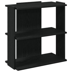 vidaXL B&uuml;cherregal 3 B&ouml;den Schwarz 60x30x60 cm Holzwerkstoff
