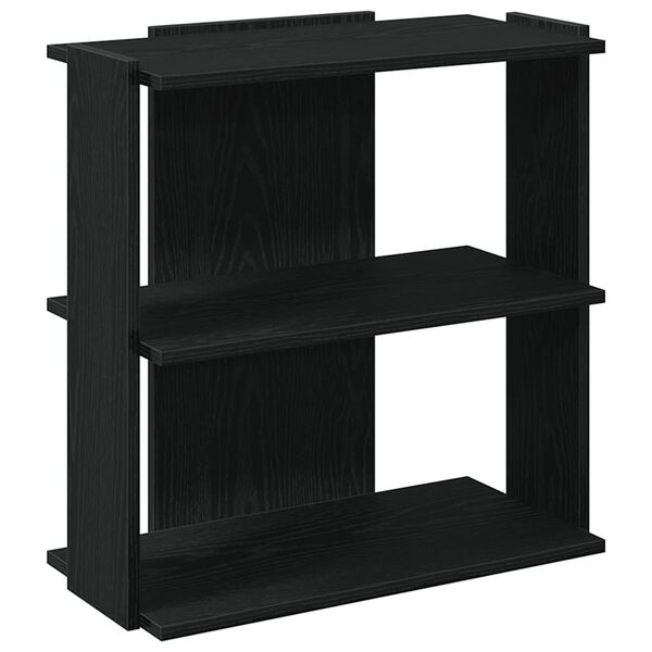 vidaXL Bücherregal 3 Böden Schwarz 60x30x60 cm Holzwerkstoff