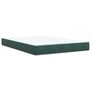 vidaXL Boxspringbett mit Matratze Dunkelgrün 140x200 cm Samt