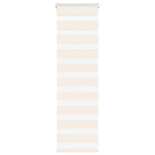 vidaXL Doppelrollo Marmorbeige 40x100 cm Stoffbreite 35,9 cm Polyester
