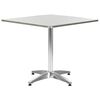 vidaXL Gartentisch Silbern 80x80x70 cm Aluminium