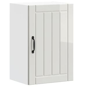 vidaXL K&uuml;chen-H&auml;ngeschrank Lucca Hochglanz-Wei&szlig; Holzwerkstoff