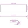 vidaXL Fensterbank Anthrazit mit Holzmaserung 120 x 45 x 4,5 cm PVC