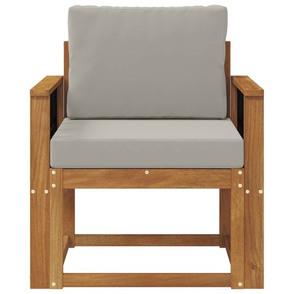 vidaXL Outdoor-Sofa Massives Akazienholz und Polyester