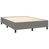 vidaXL Boxspringbett mit Matratze & LED Dunkelgrau 140x200 cm Stoff