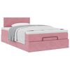 vidaXL Ottoman-Bett mit Matratze Rosa 120x200 cm Samt