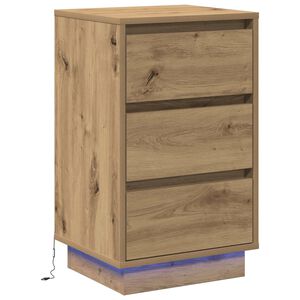 vidaXL Nachttisch Artisan-Eiche 39 x 34,5 x 65 cm Holzwerkstoff