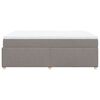 vidaXL Boxspringbett mit Matratze Taupe 160x200 cm Stoff