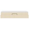 vidaXL Aufbewahrungsbett mit Matratze Creme 90 x 190 cm Polyester