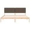 vidaXL Bettgestell mit gepolstertem Kopfteil Taupe 180 x 200 cm