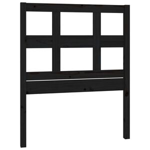 vidaXL Kopfteil Schwarz 95,5x4x100 cm Massivholz Kiefer