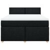 vidaXL Boxspringbett mit Matratze Schwarz 140x190 cm Stoff