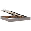 vidaXL Bett mit Stauraum und LED Taupe 200 x 200 cm Polyester
