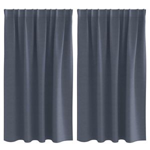 vidaXL Verdunkelungs-Vorh&auml;nge mit Ringen 2 stk. Anthrazit 140 x 140 cm