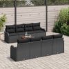 vidaXL Gartensofa-set mit Speicher 9 pcs Schwarz Poly-Rattan