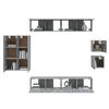 vidaXL 8-tlg. TV-Schrank-Set Grau Sonoma Holzwerkstoff