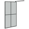 vidaXL Duschwand f&uuml;r Walk-in Dusche 100x195cm Dunkles Sicherheitsglas